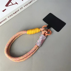 Retro Twist Rope Universal Phone Key Lanyard with Anti - Loss Wristband - Polyester / Nylon (A)