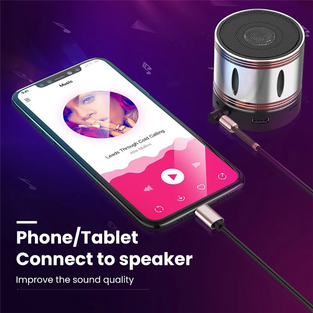 USB C to 3.5mm Jack AUX Audio Cable Adapter For Headphone Headset Speaker Aux Wire Cord Type-C Converter Cable