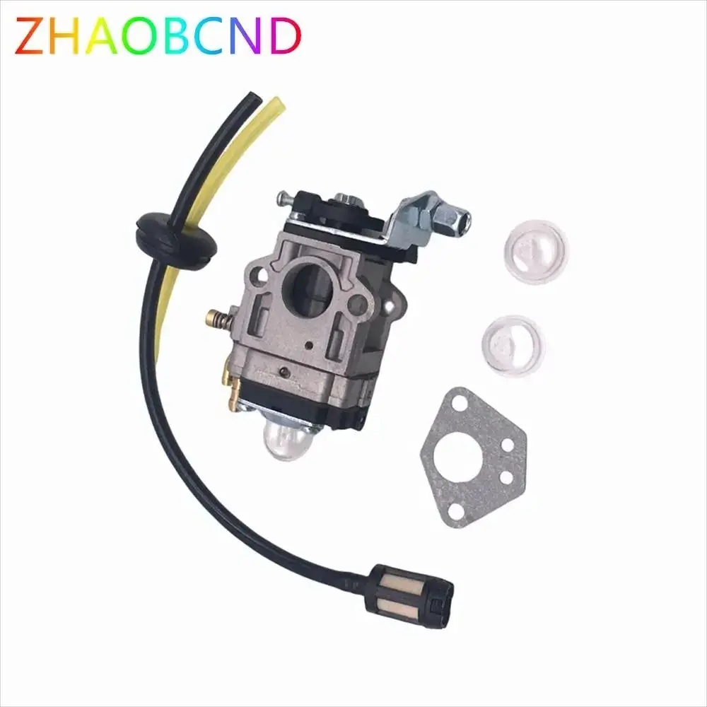 Carburetor Kit 15mm For Brushcutter 43cc 49cc 52cc Chainsaw With Seal Hose Petrol Filter Spark Plug Replacement Parts