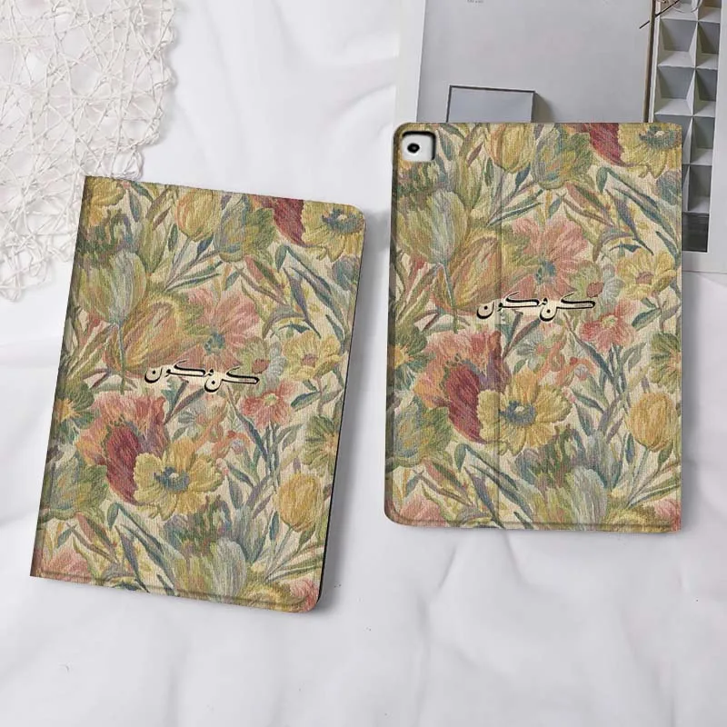 Vibrant Floral Pattern Cloth Tablet Case