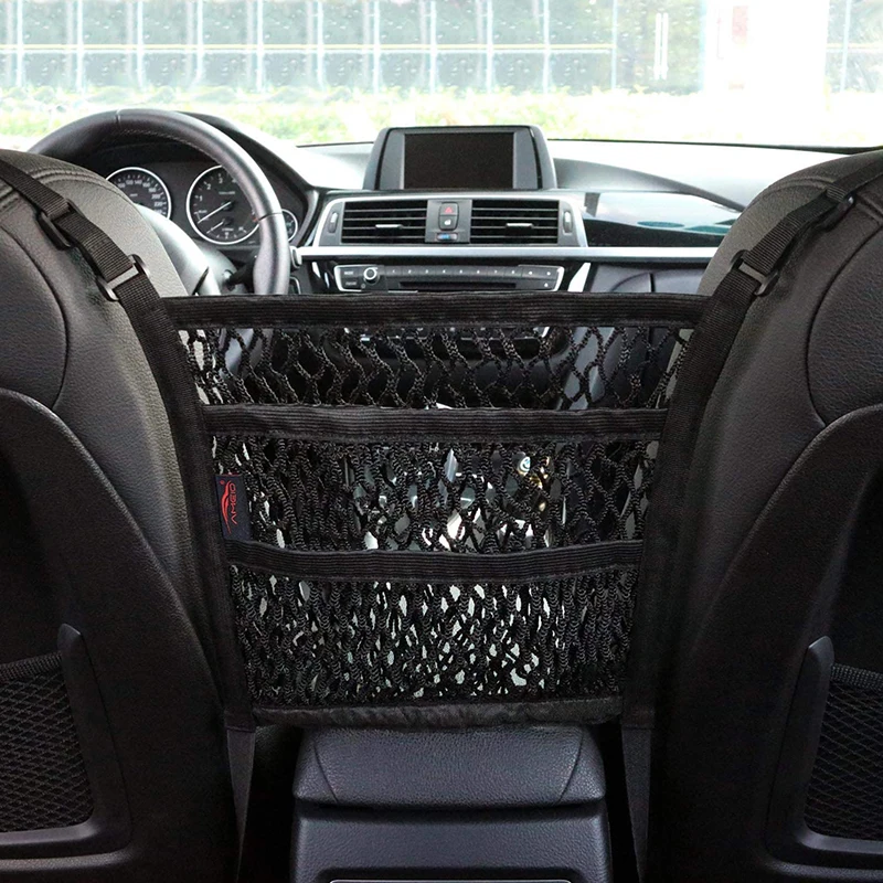 

Car Back Rear Mesh Trunk Seat Elastic String Net Bag Universal Storage Bag Auto Seat Back Bag Car Styling Storage Bag