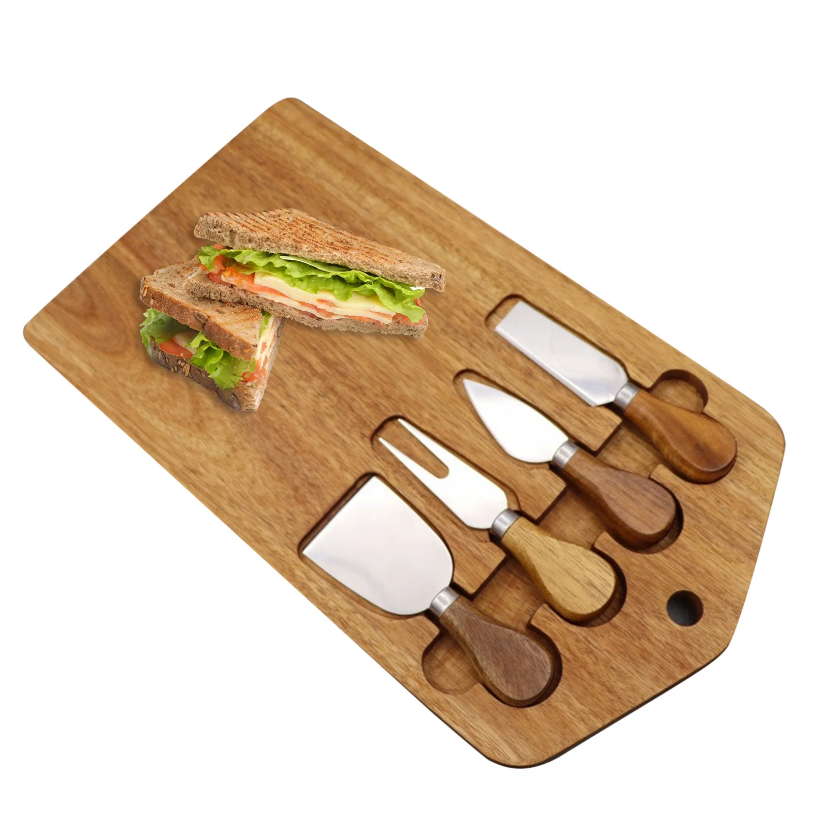 Cheese Board And Knives Set Charcuterie Platter And Serving Tray