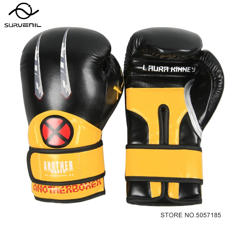 Leather Boxing Gloves Kids Adults Muay Thai Grappling Gloves for Men Women Boxer MMA Punching Kickboxing Sparring Fighting Glove