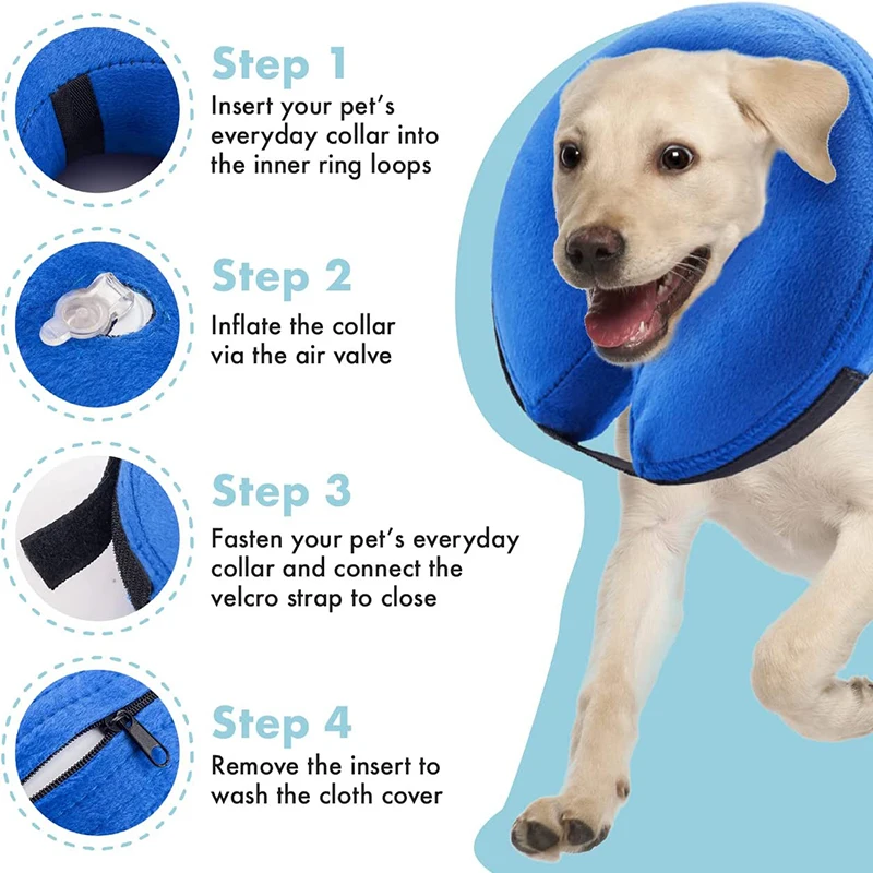 Inflatable Dog Alternative To Head Cone For Dogs Elizabethan - Main Image