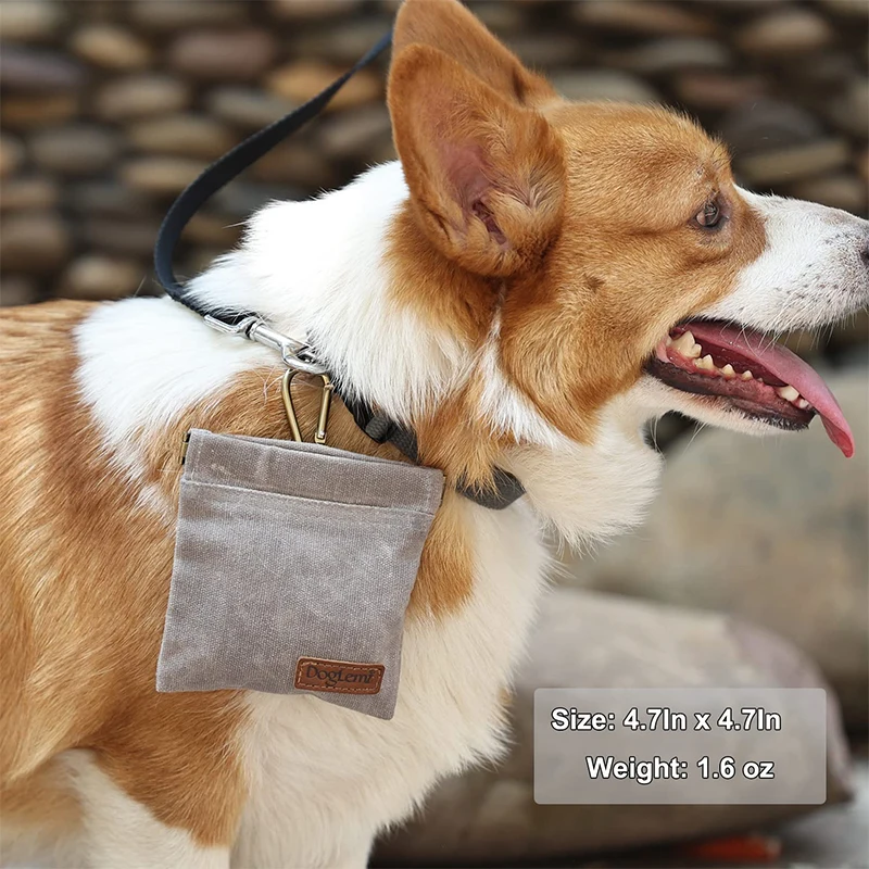 Dog Treat Pouch Portable Puppy Dog Training Treat Bag Hand Free Walking Bag Food Dispenser for Pet Puppy Outdoor Use