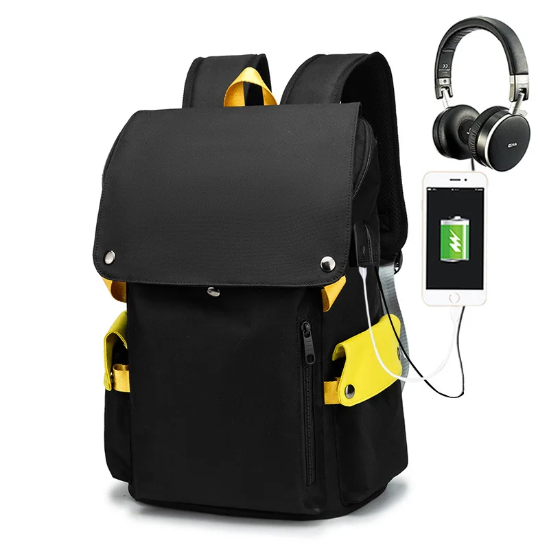 Backpacks Men Women USB Charging Waterproof 15.6 Inch Laptop Casual Oxford Business Computer Notebook