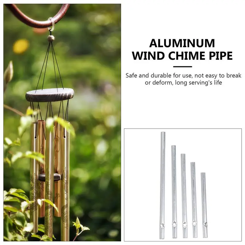 8 Sets Of Aluminum Wind Chime Pipe Wind Chime Making Accessories Aluminium Tube 5 Wind Bell Pipes DIY Wind Bell Materials 6