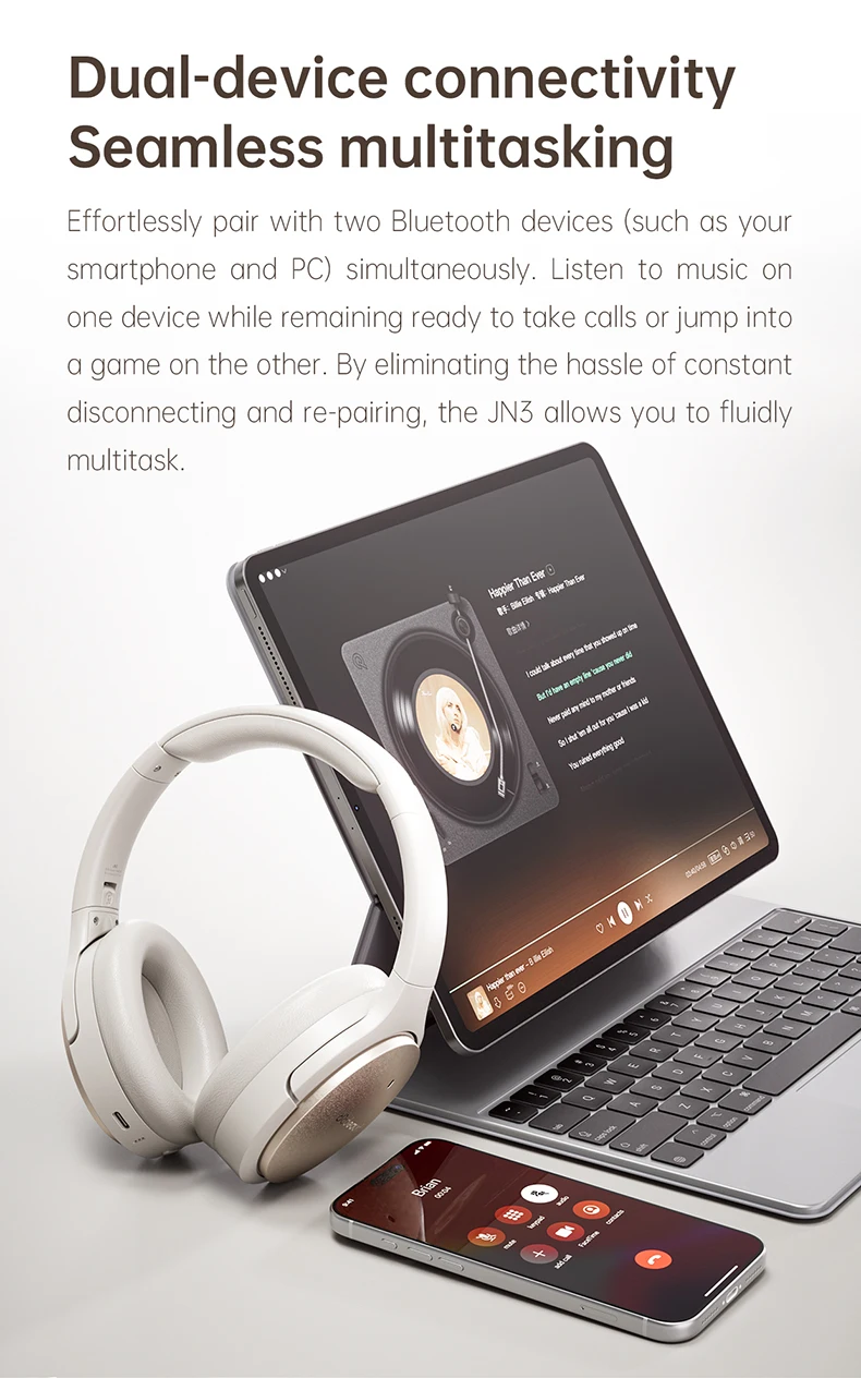 Cuffie bluetooth fiio jn3 con cancellazione rumore e spatial audio_voghion.com