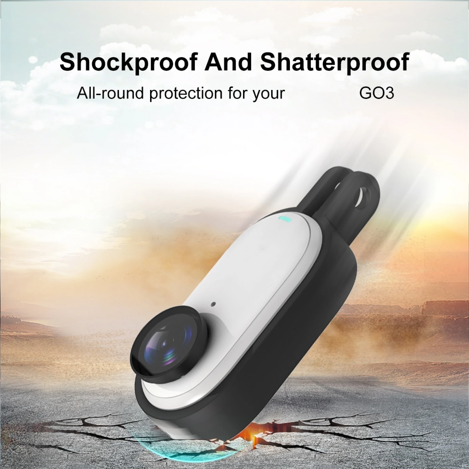 

For Insta360 GO 3 Body Plastic Protective Frame Cage with Screw Quick Release Buckle
