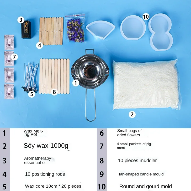 

Diy Soy Candle Making Kit Diy Supplies Scented Wax Melts Container Melting Pot Suit