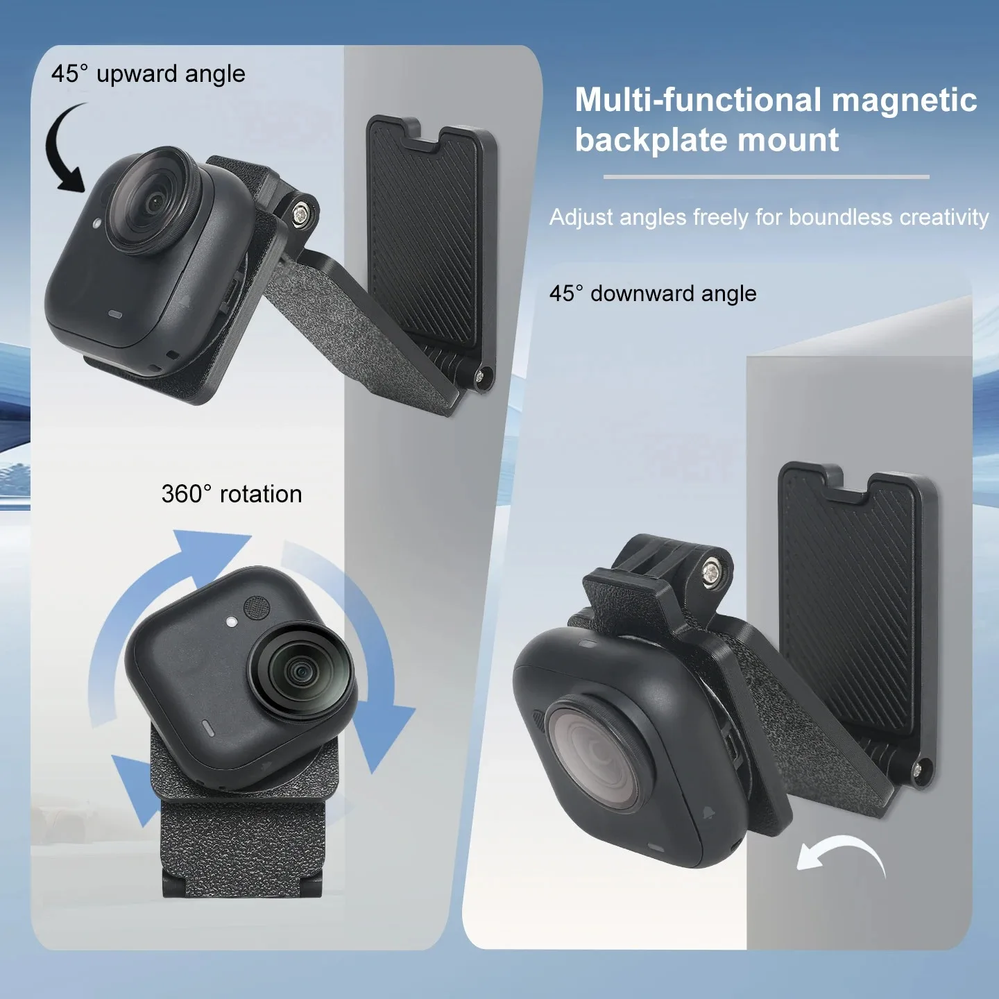 Insta360 GO 울트라 카메라 데스크 홀더용 자기식 백플레이트 마운트 브래..
