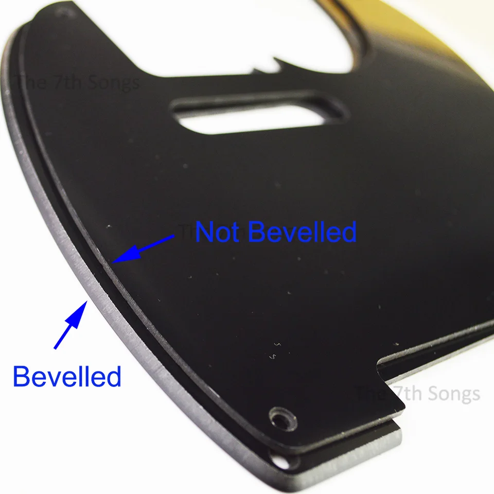 Golpeador Para Guitarra Telecaster: 8 Agujeros, Color Negro 3 Capas - Compatible Con USA/México (no Squier)