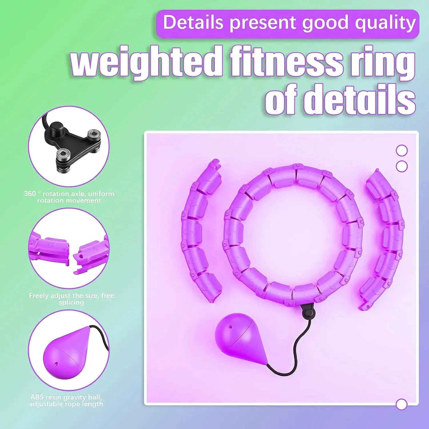 Fitness Hoop Weights to Exercise At Home Sports Entertainment Sport Equipment Hulahp for Slimming Gym Ring Portable Body fitness hoop