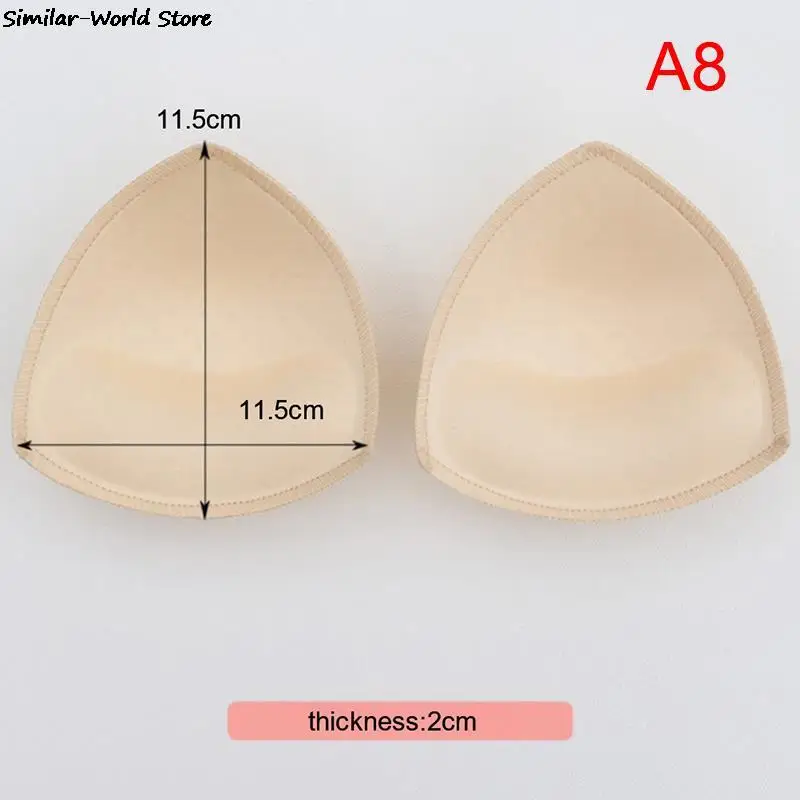 

1 Pair Women Triangle Sponge Bikini Pads Swimsuit Breast Push Up Pads Chest Enhancers Bra Foam Inserts Accessories