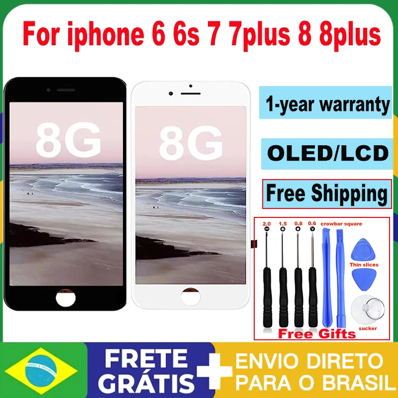 Aaaa + Pantalla Per Iphone 6 6S Plus 7 8 Plus Display Touch Screen Digitizer Assembly Sostituzione Dello Schermo Per Iphone 7 8 Plus