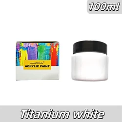 Professional Grade Waterproof Acrylic Paint for Artistic and Handicraft Creations (Titanium white)