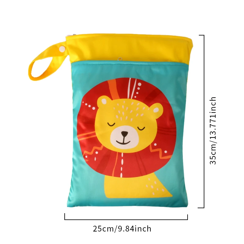 4Pcs Menstrual pad 20*23CM Reusable Washable sanitary pad Graphene Breathable Nursing With Cartoon Animal Storage Bag New