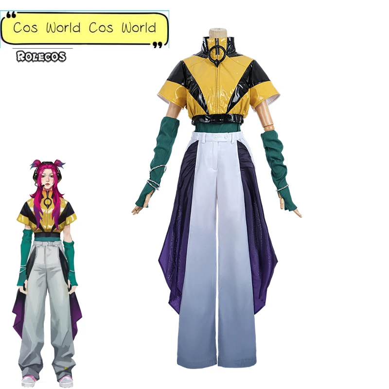 

ROLECOS Game LOL HEARTSTEEL Alune Cosplay Costume LOL Women Roleplay Fantasia Outfits Alune Casual Punk Suit Halloween Full Set
