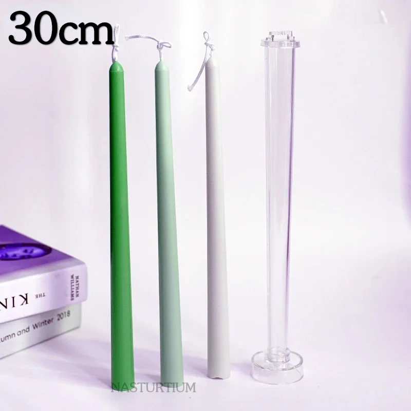 30cm Long Pole Candle Mold Diy Church Aromatherapy Candle Making Tool Acrylic PC Plastic Molds Kit Dinner Decoration Candles
