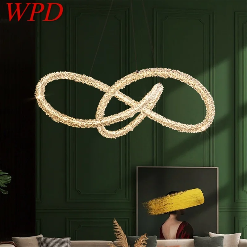 

WPD Modern Pendant Lamp Creative Gold Luxury Chandelier LED Crystal Fixtures For Living Room Bedroom
