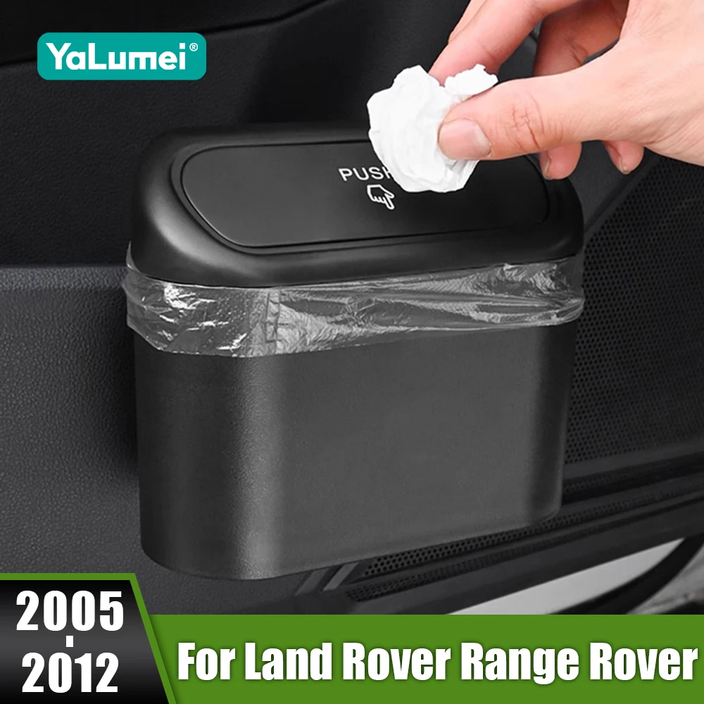 For Land Rover Range Rover Vogue l322 2005-2011 2012 ABS Car Hanging Trash Can Square Pressing Case Bin Interior Auto Accessory