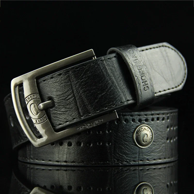Neue männer Casual Gürtel Hohl Niet Breiten PU Leder Gürtel Für Neue Mode Strap Männlich Hohe Qualität Jeans Gürtel punk Stil – Detail 3