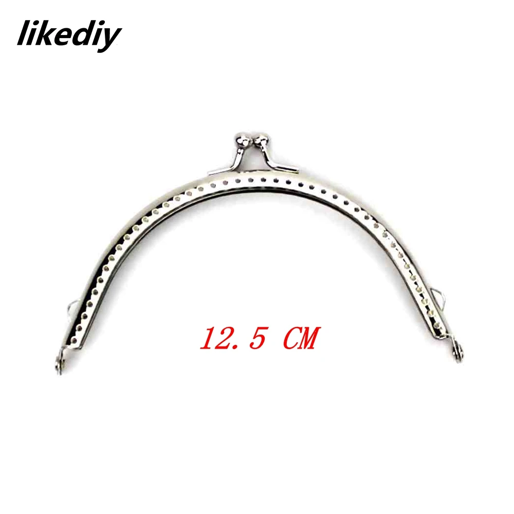 20 Pcs/Lot Glossy Silver Basic Metal Purse Frame Kiss Clasp Lock DIY Bag Accessories 8.5/10.5/12.5/15.5/18CM