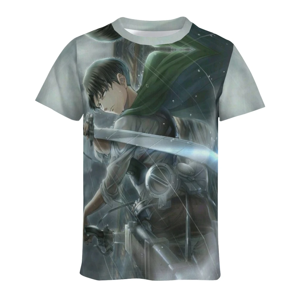 thumbnail image 1 of Camiseta de manga corta con cuello redondo y diseño retro de Wings of Liberty Attack on Titan para hombre, nueva camiseta de verano de manga corta, 1 of 5