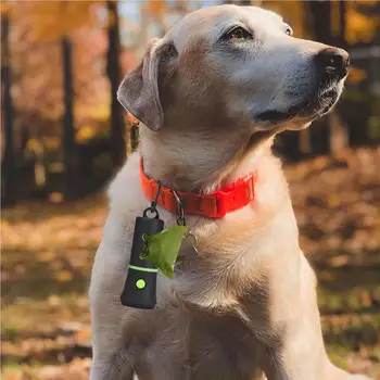 Waste Bags Dispenser Flashlight Poop Connection Holder Pet Litter Box with Light Pet Leash Pendant Outdoor Equipment Dog 5