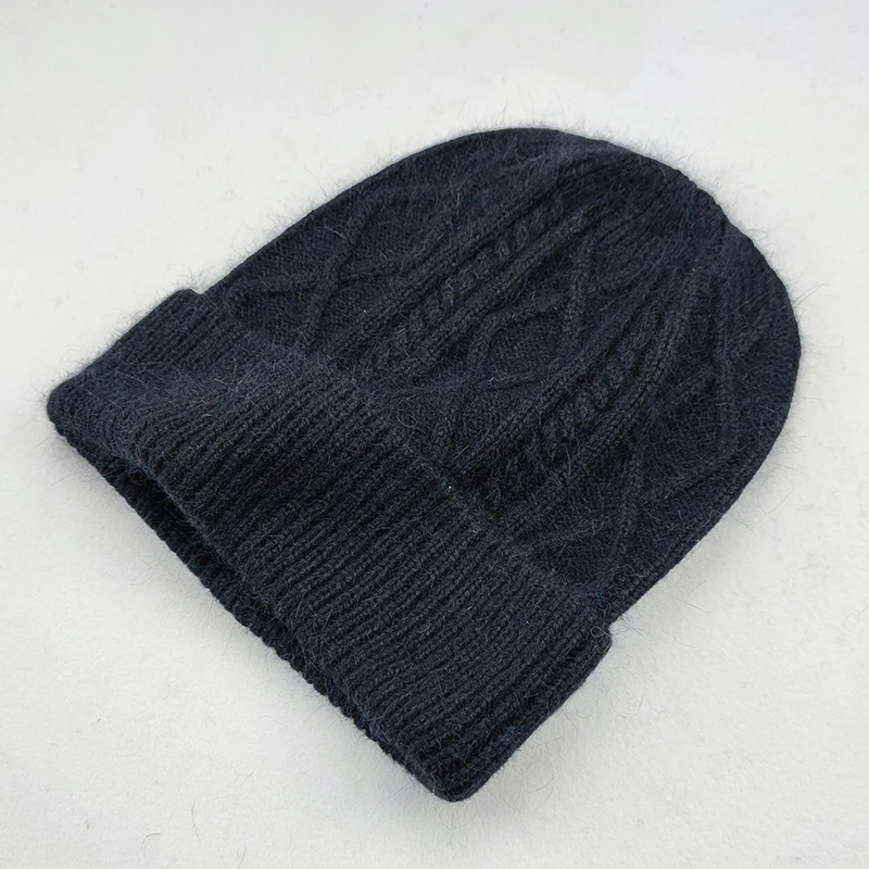 Hat Winter Women Angora Knit Beanie Warm Autumn Skiing Accessory For Outdoor Cap 4