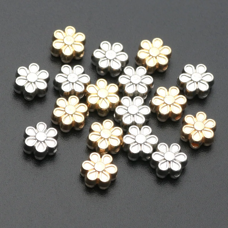 NEW 7mm 100pcs Six Petal Flower Beads CCB Spacer Beads Bracelets Acrylic  Beads For Jewelry Making DIY Women Earrings Accessories - AliExpress