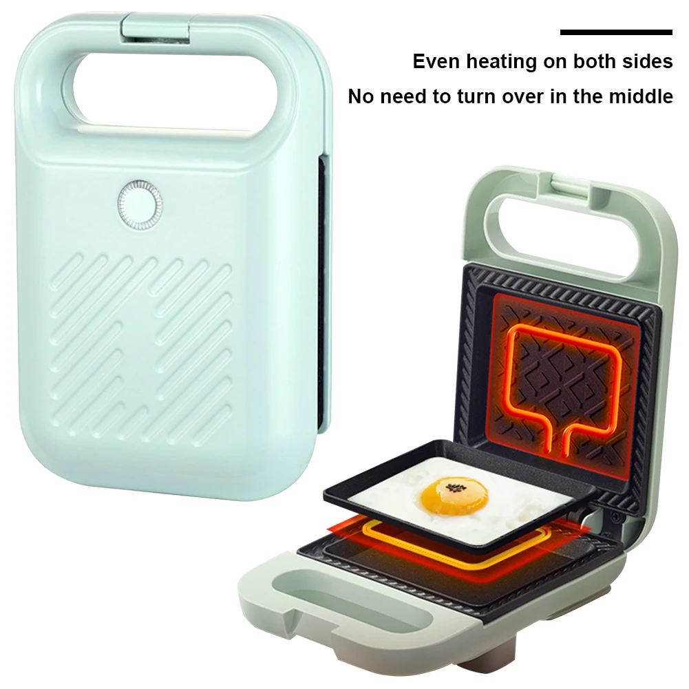EU Electric Sandwich Maker Bread Presser with Non-Stick Coating Home Toaster Portable Light Food Making Machine for Home Kitchen