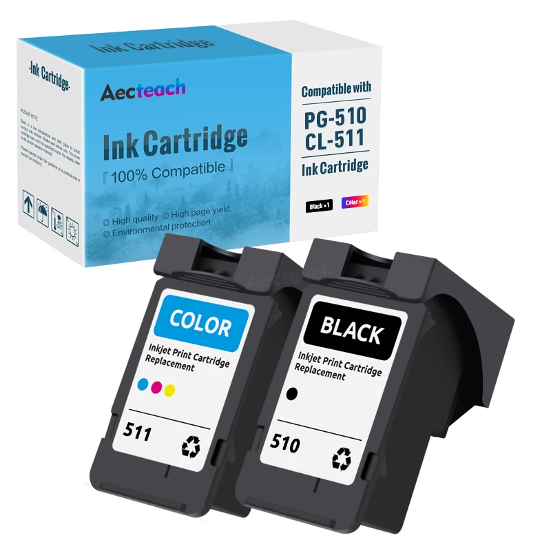 Aecteach Sostituzione Per Canon Pg510 Cl511 Pixma Mp230 Mp240 Mp250 Mp260 Mp270 Mp280 Mp282 Mp480 Mp490 Mp495 Mp499 Stampanti