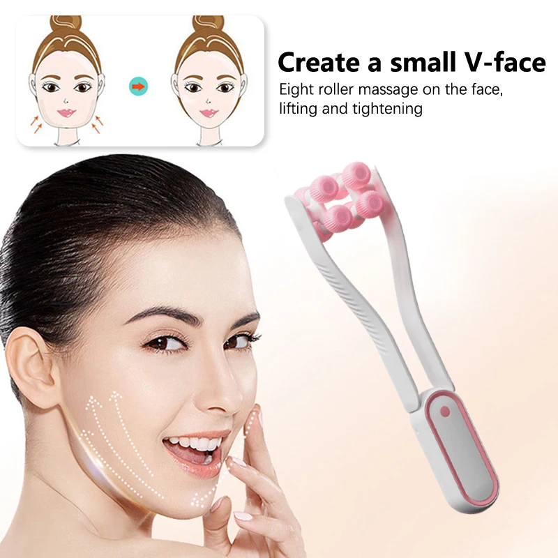 

Face Lifting Artifact Lifting And Tightening Roller Facial Massager Face Slimming Double Chin Removal V Line Lift