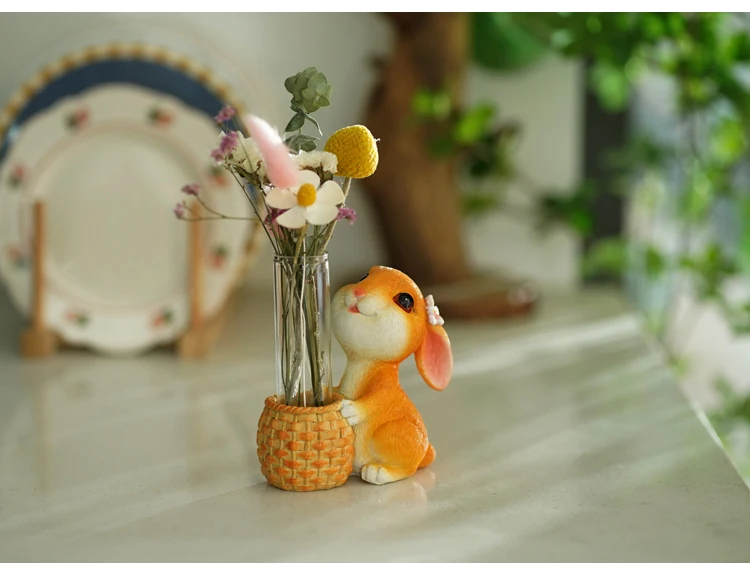 Creative F Book Reading Glass Vase Simulation Dry Flower Holder Cute Living Room Table Test Tube Flower Pot Decoration