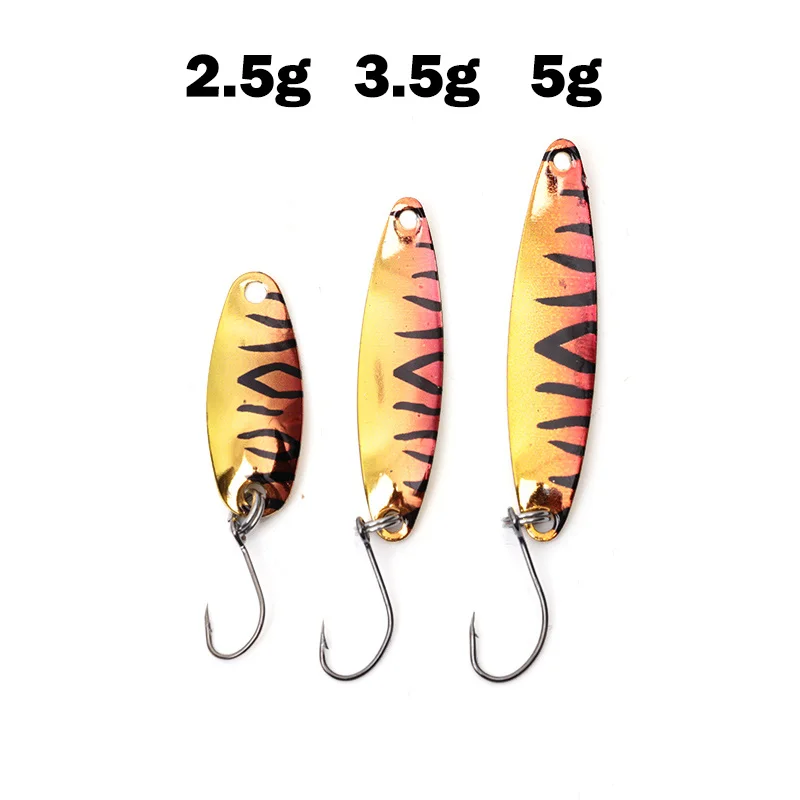 OUTKIT 1PCS Metal Spinner Spoon Trout Fishing Lure Hard Bait Sequins Noise  Paillette Artificial Bait Small Hard Sequins Spinner