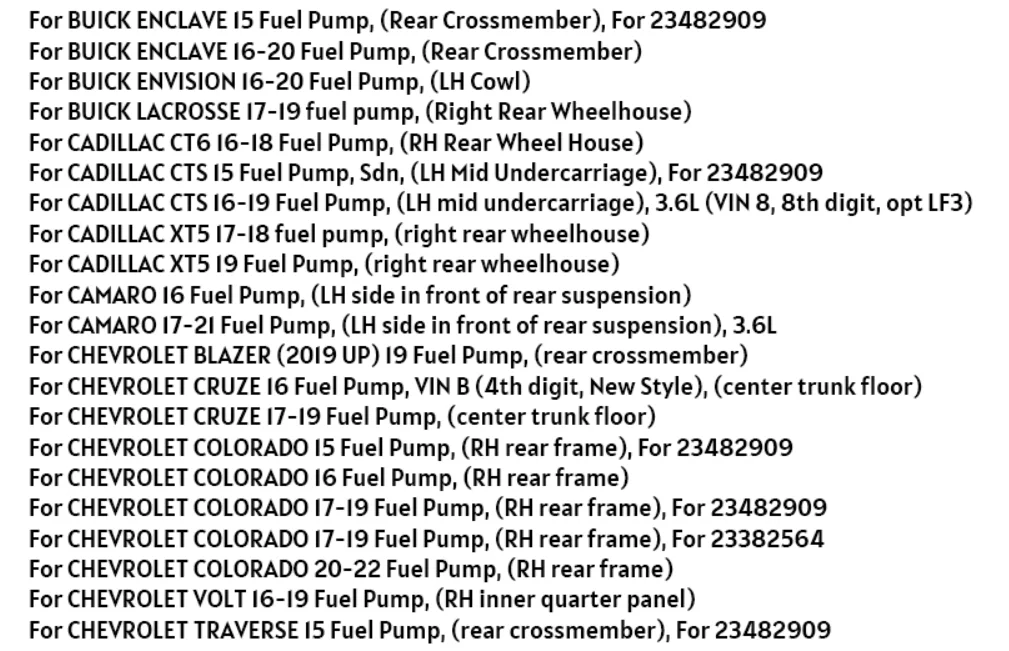 Kraftstoffpumpen-Steuermodul Passend für Buick Enclave Envision Cadillac CT6 CTS Chevrolet Cruze Equinox Colorado 23199154, 23382564 – Detail 3