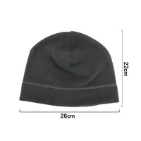 Сплошной цвет, флисовая шапка для мужчин, шапочки Skullies, женская осенняя шапка в стиле хип-хоп, теплый капот, мужская ветрозащитная кепка для велоспорта и бега — изображение 5