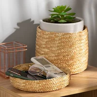 Handmade Woven Storage Basket Multi-purpose Snack Organizer Baskets 3
