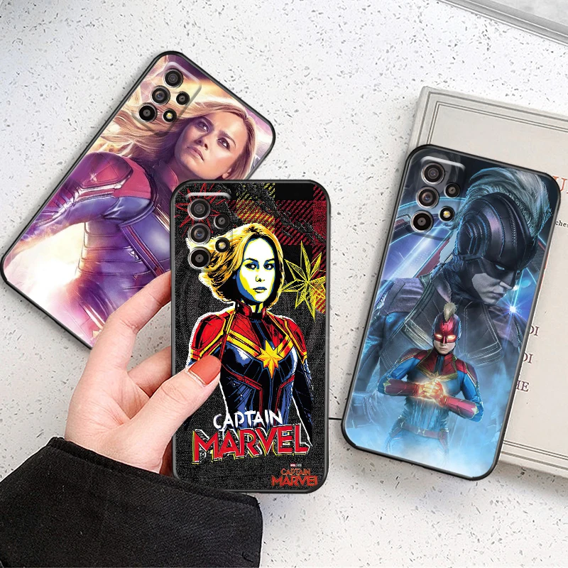 

Avengers Captain Marvel For Samsung Galaxy A72 5G Phone Case Coque Back Black Shockproof Cases Cover Shell Carcasa