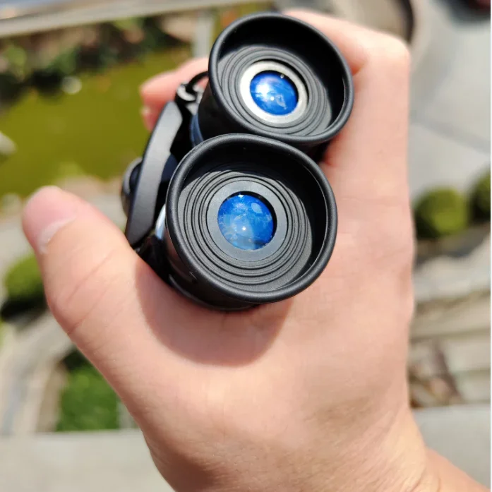 HD Powerful Portable Binoculars Long Range Telescope Jumelles Folding BAK4 FMC Optics For Outdoor Camping Hunting Sports Travel 4