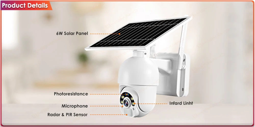 güneş panelli solar ip Kamera