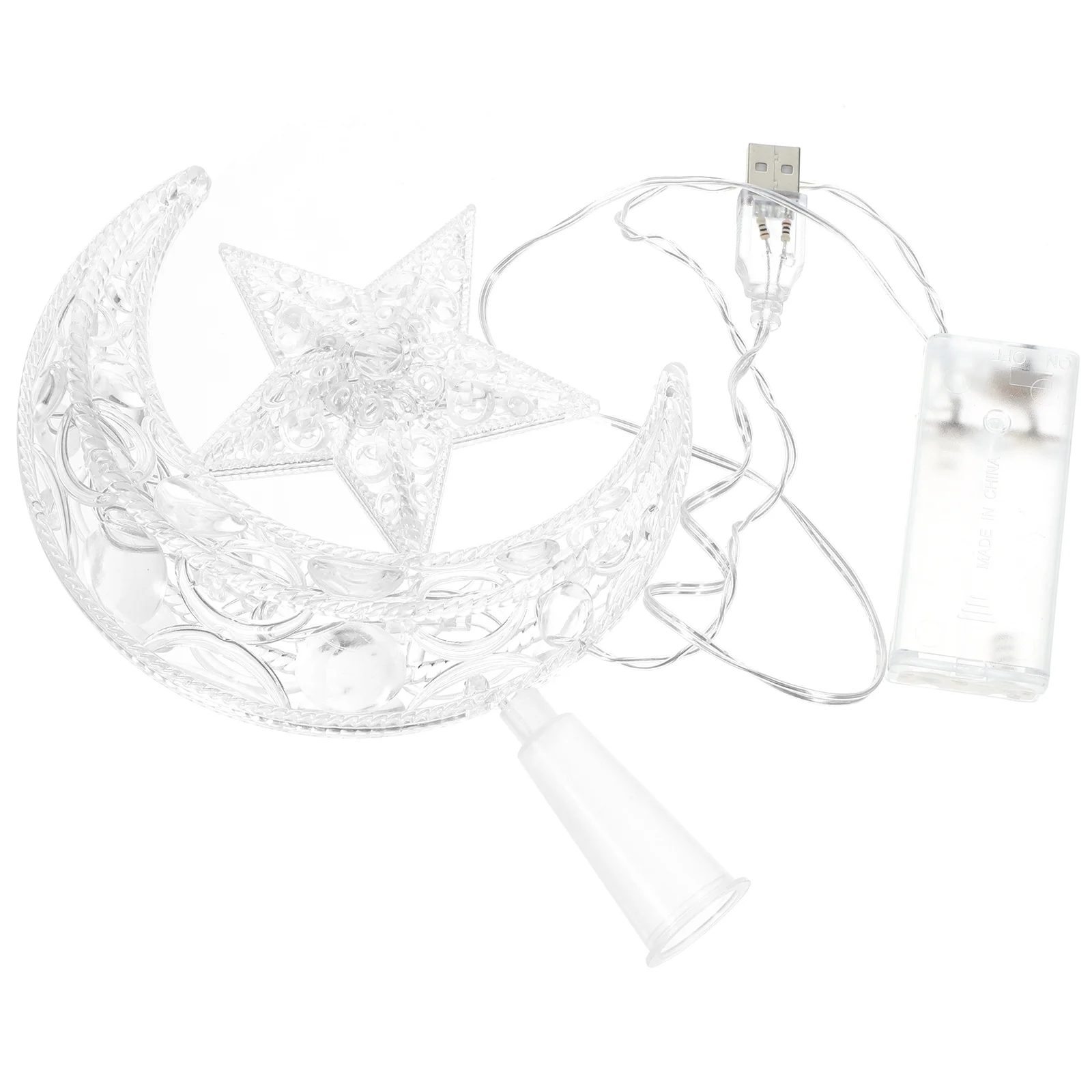 

Christmas Tree Topper Led Lighted Star Moon Topper Battery Powered Xmas Tree Topper Light Usb Tree Decor Christmas