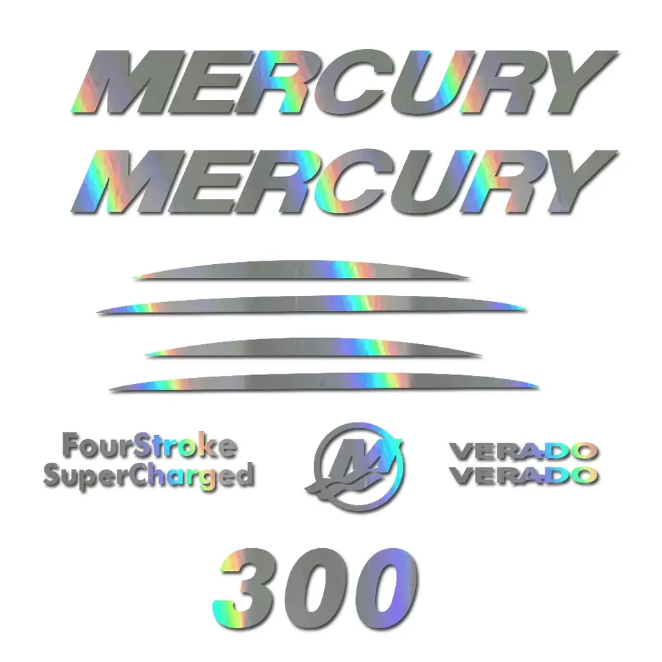 Kit D'autocollants Mercury 175 CH – Moteur Verado Super Charger – Neuf