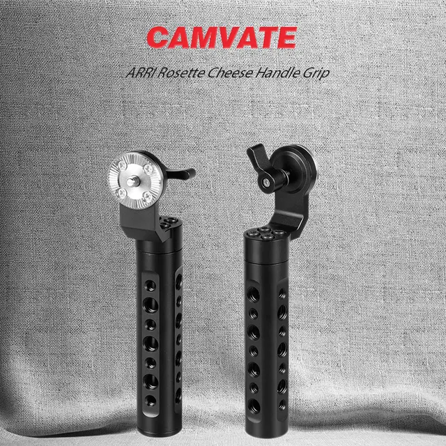 camvate ArriスタイルロゼットHandgrips for 15?mmロッドクランプRailblock DSLRハンドルショルダーリグ(レザーグリップ) n5ksbvb 15mm Rod ARRI Type Rosette Rod Clamp Arm Handle Grip Set Fr