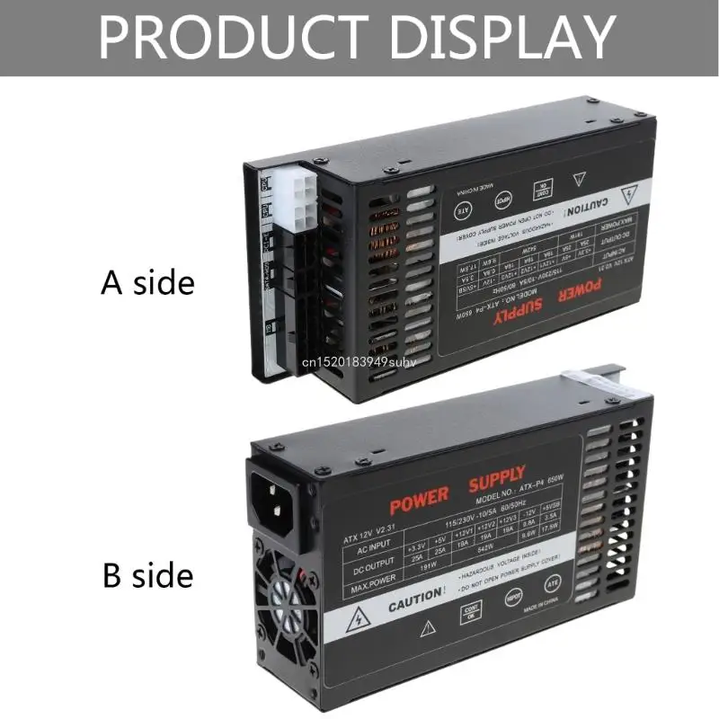 고성능 600W 풀 모듈 전원 공급 장치, 데스크탑 컴퓨터용 1U 플렉스 ATXs PSU, 110 264V 금속 빌드