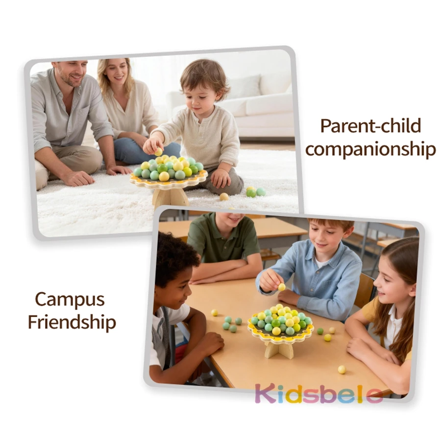 해바라기 밸런스 비즈 장난감 손과 눈의 협응력 및 집중력 발달 안전한 목재 소재 어린이를 위한 생일 선물