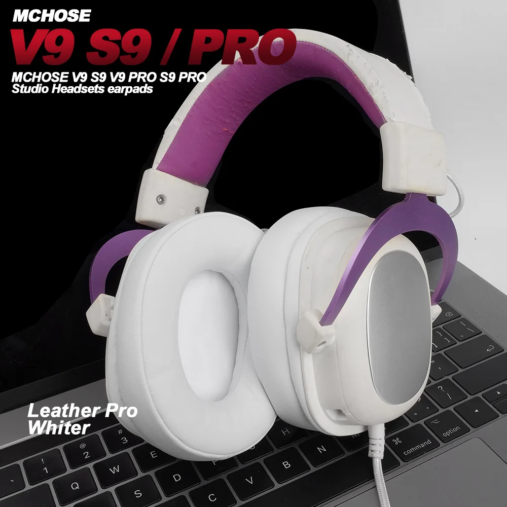 Replacement Foam Ear Pads for MCHOSE V9 S9 PRO,V9 PRO S9 PRO mchose x9 Headphones memory foam Earpads Protein Leather