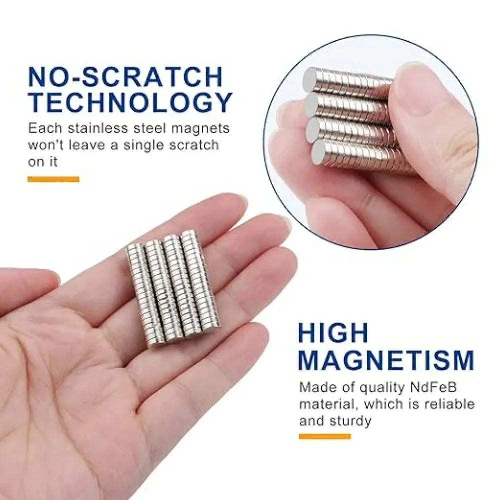 Ultra-Strong Neodymium Magnet - Premium Permanent Magnet for Refrigerator, Various Sizes