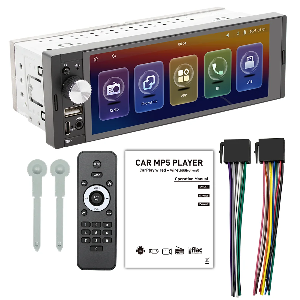 BQCC F6031W 6.36" IPS Car MP5 Player FM AUX TYPE-C USB RDS Radio Mirrorlink BT wireless Android AUTO/ CarPlay Car Stereo car multimedia player car radio car radio player car music player mp3 music player
